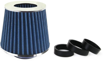 Filtru de aer conic albastru cu 3 adaptoare