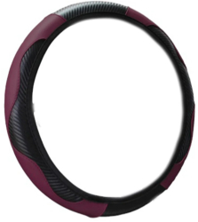 Husa Volan model Fibre de Carbon Negru cu Visiniu 