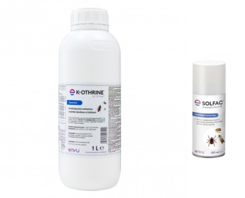 Insecticide Bayer Envu plosnite de pat insecte gandaci muste Solfac 150 ml si Kothrine Flow 1 L