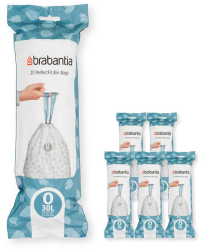 Saci de gunoi Brabantia PerfectFit FlatBack+/Bo 1005592 marimea O 30 l 120 bucati albi 