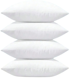 Set 4 huse perna premium cu fermoar Alb - 30 x 50