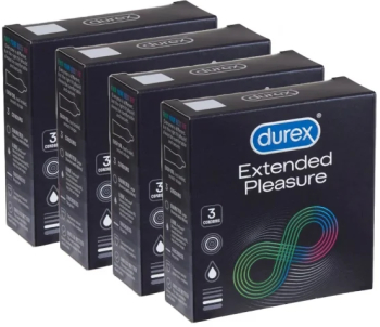 Set 4 x Prezervative Durex Extended Pleasure 3 Set 