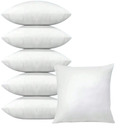 Set 6 huse perna premium cu fermoar Alb - 50x50