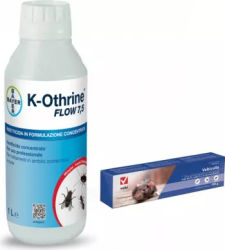 Set Insecticid profesional KOTHRINE SC 7.5 FLOW 1 L anti insecte taratoare si zburatoare si lipici pentru soareci si sobolani Vebicolla 135 