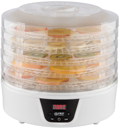 Uscator de fructe First Austria FA-5126-8 380W 5 niveluri fara BPA termostat temporizator reglabil 35 pana la 70° C alb 