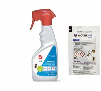 Set insecticid K-othrine wg 20gr si Draker Rtu 400 ml gandaci muste purici paduchi tantari capuse