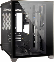 Carcasa PC Inter-Tech C-501 Aspect Mini Tower Dual Chamber fara Sursa Negru