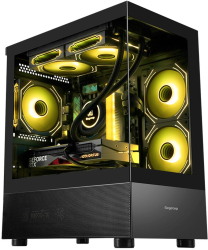 Carcasa Segotep Endura 240S SECC Steel ATX Mini Tower fara sursa 3 ventilatoare ARGB de 120mm incluse Negru