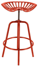 Esschert Design Scaun De Bar Tractor Rosu 