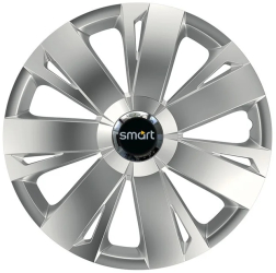 Set 4 capace roti Cu Inel Cromat Energy R15 pentru gama auto Smart 