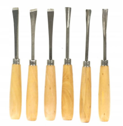 Dalti sculptura lemn set 6 buc 16.5 cm Drel 