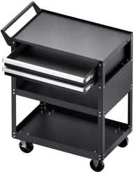 Carucior pentru scule cu 3 tavi si 2 sertare Vivatechnix max 182 kg 4 x roti 785 x 450 x 945 mm carlige laterale