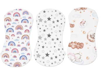 Set 3 protectii antiregurgitare impermeabile din flanel 