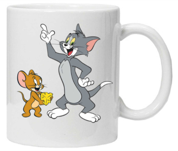 Cana alba personalizata Tom si Jerry 4 INOVATIX® . 330ml 