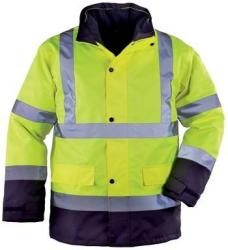 Geaca de protectie 4 in 1 reflectorizanta ROADWAY FLUO XL Albastru si galben
