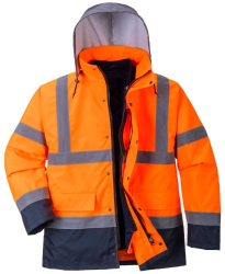 Geaca de protectie Contrast Traffic Hi-Vis 4-in-1 Portwest-S471 M Portocaliu 