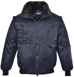 Geaca de protectie PILOT cu manecile si captuseala detasabile-PJ10 S Bleumarin 