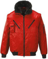Geaca de protectie PILOT cu manecile si captuseala detasabile-PJ10 Rosu XL 