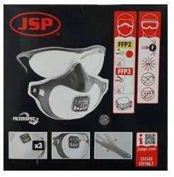 Masca FILTERSPEC de protectie cu supapa + ochelari JSP 