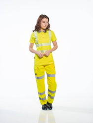 Pantaloni de protectie reflectorizanti pentru dame Portwest-LW71 L Galben 