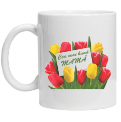 Cana alba personalizata & cea mai buna. mama& INOVATIX® . 330ml 
