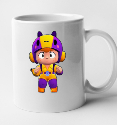 Cana alba personalizata Brawl Star - Bea INOVATIX® . 330 ml 