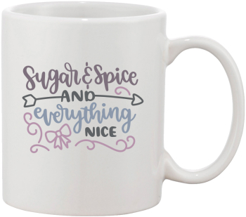 Cana alba personalizata Sugar and spice and everything nice INOVATIX® . 330ml 
