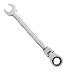Cheie combinata Hogert cu clichet otel CrV cu cap flexibil 19 mm 72 T 
