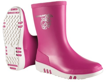 Cizme de protectie pentru copii Dunlop din PVC Roz 25 