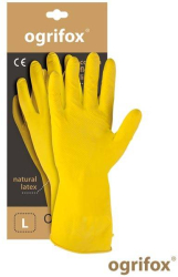 OX-FLOX-Manusi de protectie din latex pentru menaj Ogrifox L Galben 