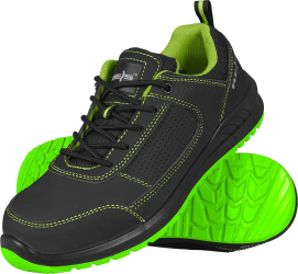 Pantofi de protectie S1P Jupiter din piele nubuc cu bombeu metalic Brjupiter Verde 42 