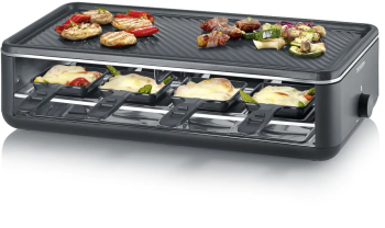Plita grill si raclette Severin Black Line Lite 1300 W 8 persoane negru 