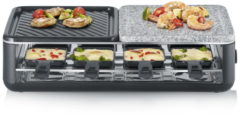 Plita grill si raclette Severin Black Line Lite 2 1300 W 8 persoane negru 