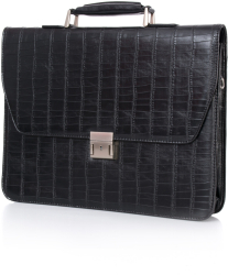 Servieta Lamonza Cambridge 31x42x14 cm neagra bretea de umar detasabila inchidere cheita 