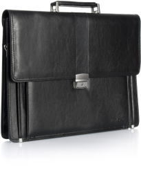 Servieta Lamonza Oxford 32x43x10 cm neagra cu bretea de umar 