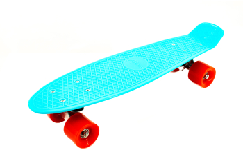 Skateboard Maxtar Chase turcoaz cu rosu 57x15 cm 