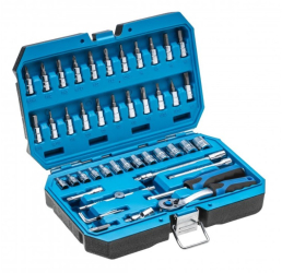 Trusa scule Hogert 1/4 cu clichet CrV 46 buc 