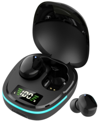 Casti wireless inteligente EM-G9S Bluetooth 5.1 Ecran LED inteligent Sunet 8D panoramic control tactil microfon HD integrat reducere 