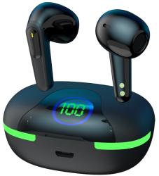 Casti wireless inteligente EM-PRO80 Ecran LED inteligent Sunet 8D panoramic HiFi control tactil microfon HD integrat reducere zgomot 
