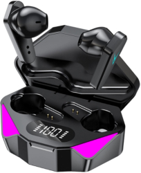 Casti wireless inteligente EM-X15 pentru gaming Ecran LED inteligent Bluetooth 5.3 control tactil microfon HD integrat reducere zgomot 