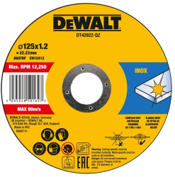 DeWALT - Disc debitare metal 125x22.23x1.2mm 10 bucati DT43922-QZ 