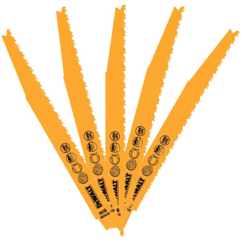 DeWALT - Panza BiM pentru fierastrau sabie 203mm 5 bucati DT2406-QZ 