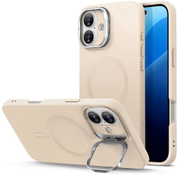 Husa pentru iPhone 16 Plus - ESR Cloud Soft HaloLock Kickstand - Light Tan 