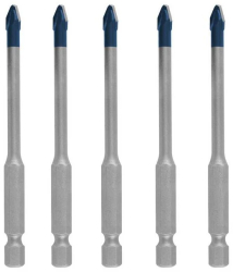 Set 5 burghie pentru placi ceramice BOSCH EXPERT HardCeramic HEX-9 diametru 6 mm 