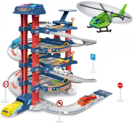 Set Parcare etajata cu heliport si masinute incluse