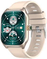 Smartwatch COOSTAR® Ceas Inteligent cu functii avansate EM-CR107-BEIGE Ecran 2 02&rdquo LCD HD Rezolutie 240 x 296 px Bluetooth 5.0 
