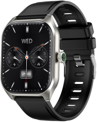 Smartwatch COOSTAR® Ceas Inteligent cu functii avansate EM-CR107-SILVER Ecran 2 02&rdquo LCD HD Rezolutie 240 x 296 px Bluetooth 5.0 