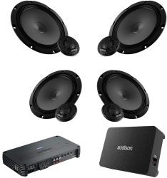 Pachet Difuzoare Auto cu subwoofer Volkswagen Touareg 1 2002-2010 Audison Prima 1010 W 