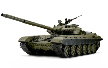 Tanc RC cu telecomanda T72 / Lungime 59 cm / Scara 1 16 / cu functie de tragere sunet fum si infrarosu / 14+ 