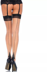 Thigh Highs Cuban - Ciorapi Sexy Negri Marime Universala 
